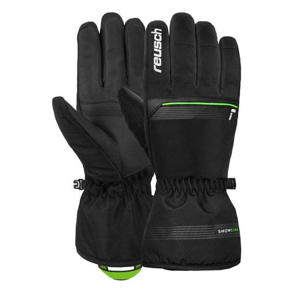 Rękawice REUSCH Snow King. Czarne rękawiczki REUSCH, bez wzorów. Za 124,55 zł.