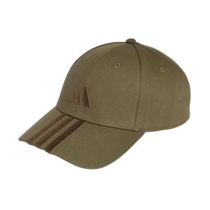 Czapka z daszkiem adidas 3-Stripes New Logo. Zielone czapki ADIDAS, bez wzorów, z bawełny, sportowe. Za 75,99 zł.
