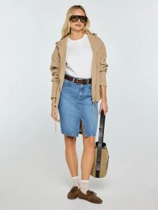 Spódnica damska jeansowa mini niebieska Zoe 462. Niebieskie spódnice Big Star, na co dzień, bez wzorów, z denimu, klasyczne, mini. Za 199,99 zł.