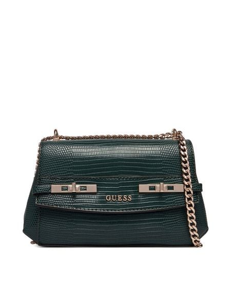 Guess Torebka Melinda Mini HWKL99 33780 Zielony. Zielone torebki klasyczne Guess, z aplikacjami, ze skóry, bez dodatków. Za 324,99 zł.