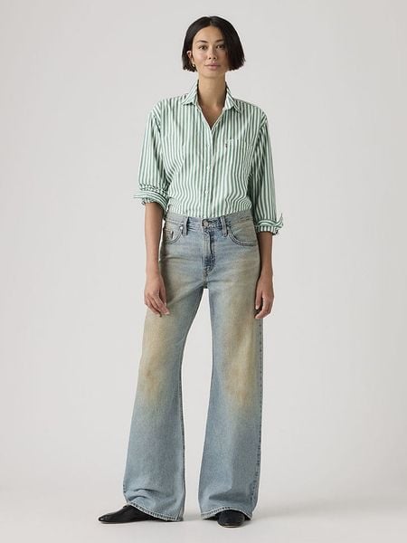 Levi's Dżinsy - Loose Boot fit - w kolorze błękitnym rozmiar: W28/L31. Niebieskie jeansy Levi's®, z aplikacjami. Za 299,95 zł.