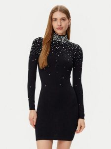 Marciano Guess Sukienka codzienna 5RGK35 5015Z Czarny Regular Fit. Czarne sukienki Marciano Guess, na co dzień, z aplikacjami, z wiskozy, bez kołnierzyka, bez ramiączek, proste. Za 579,99 zł.