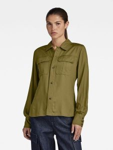 G-Star Koszula w kolorze khaki rozmiar: S. Brązowe koszule G-Star, s, bez wzorów, z lyocellu, bez kołnierzyka, bez ramiączek. Za 171,28 zł.