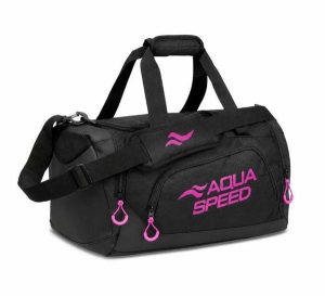 Torba sportowa na basen AQUA SPEED 73 - mała. Czarne torby podróżne i sportowe Aqua-Speed, bez wzorów, na ramię, małe. Za 119,90 zł.