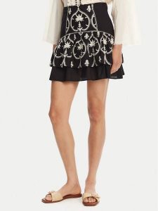 Devotion TWINS Spódnica mini Valiant 025.363G Czarny Regular Fit. Czarne spódnice Devotion TWINS, s, bez wzorów, z bawełny, mini. Za 469,99 zł.