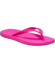 Japonki damskie Crocs Flip. Czerwone klapki Crocs, z aplikacjami, z jeansu, bez obcasa. Za 119,99 zł.
