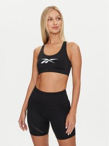 Reebok Biustonosz top Train BL Bra 100075674 Czarny Slim Fit. Czarne biustonosze Reebok, xl, bez wzorów, z syntetyku, bez kołnierzyka, bez ramiączek. Za 99,99 zł.