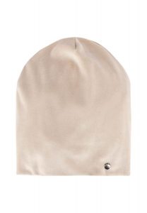 Welurowa czapka H-FROZEN. Brązowe czapki Volcano, bez wzorów, z dzianiny. Za 59,99 zł.