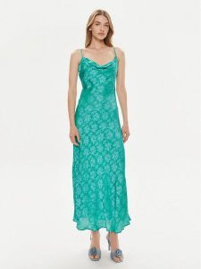 YAS Sukienka koktajlowa Dinella 26031859 Zielony Regular Fit. Zielone kombinezony YAS, l, bez wzorów, z syntetyku, wizytowe, bez kołnierzyka, bez ramiączek. Za 239,99 zł.
