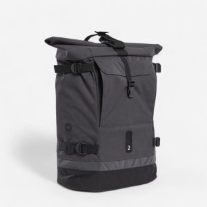 Plecak/sakwa rowerowa Btwin 1x25 l na bagażnik. Szare plecaki B'TWIN. Za 339,99 zł.