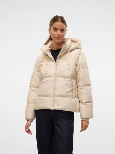 Vero Moda Kurtka pikowana w kolorze beżowym rozmiar: L. Brązowe kurtki Vero Moda, l, bez wzorów, bez kaptura. Za 105,38 zł.