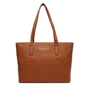 Torebka Valentino. Brązowe shopper bag Valentino, bez wzorów, bez dodatków. Za 699,99 zł.
