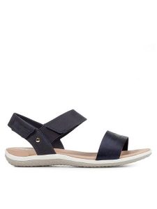 Geox Sandały D Sandal Vega D02R6F 09ACF C4322 Granatowy. Niebieskie sandały Geox, bez wzorów, ze skóry, bez obcasa, na płaskiej podeszwie, bez zapięcia. Za 219,99 zł.