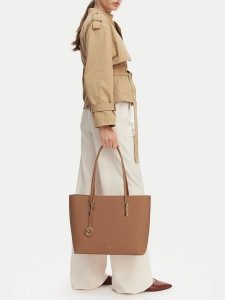 MEXX Torebka CEO-MEXX-X-003-10 Beżowy ciemny. Brązowe shopper bag Mexx, bez wzorów, ze skóry, bez dodatków. Za 159,99 zł.