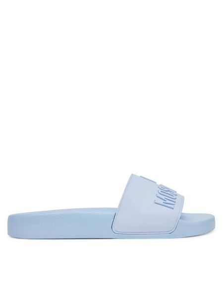 LOVE MOSCHINO Klapki JA28052G0MI15712 Niebieski. Niebieskie klapki LOVE MOSCHINO, bez wzorów, z syntetyku, bez obcasa. Za 379,99 zł.