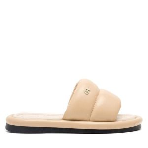 Klapki GINO ROSSI. Brązowe klapki Gino Rossi, bez wzorów, bez obcasa. Za 369,99 zł.