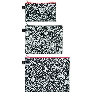 Saszetki Zip Pockets Museum 3 szt. Keith Haring. Kosmetyczki marki LOQI. Za 63,00 zł.