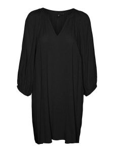 Vero Moda Tunika "Lova" w kolorze czarnym rozmiar: XS. Czarne tuniki Vero Moda, xs, bez wzorów, z wiskozy, bez kołnierzyka, bez ramiączek. Za 43,88 zł.