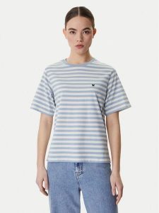 Weekend Max Mara T-Shirt Venaco 2615971031 Błękitny Relaxed Fit. Niebieskie t-shirty Weekend Max Mara, m, bez wzorów, z bawełny, bez kołnierzyka, bez ramiączek. Za 288,99 zł.