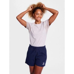 Koszulka damska Hummel Travel. Szare bluzki Hummel, bez wzorów, sportowe, bez kołnierzyka, bez ramiączek. Za 127,00 zł.