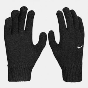 NIKE Rękawice dzianinowe KNIT SWOOSH TG 2.0 black/white-L/XL. Czarne rękawiczki Nike, na jesień, bez wzorów, z dzianiny. Za 52,40 zł.