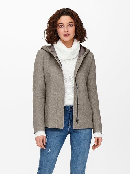 ONLY Kurtka przejściowa w kolorze szarobrązowym rozmiar: M. Brązowe kurtki ONLY, m, bez wzorów, bez kaptura. Za 154,07 zł.