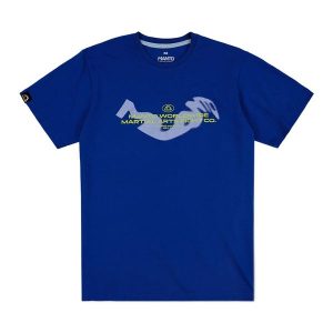 Koszulka MANTO Halftone. Niebieskie koszulki sportowe MANTO, bez wzorów, bez ramiączek. Za 84,99 zł.