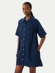 Tommy Jeans Sukienka jeansowa DW0DW22847 Niebieski A-Line Fit. Niebieskie kombinezony Tommy Jeans, s, bez wzorów, z bawełny, bez kołnierzyka, bez ramiączek. Za 409,99 zł.