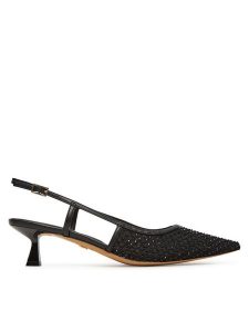 Aldo Czółenka Elegant 13922017 Czarny. Czarne czółenka ALDO, bez wzorów, z materiału, bez obcasa, bez zapięcia. Za 249,99 zł.