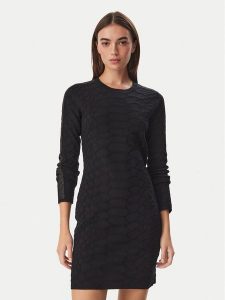 Liu Jo Sport Sukienka dzianinowa TF6184 MS49I Czarny Slim Fit. Czarne sukienki Liu Jo Sport, l, bez wzorów, z dzianiny, sportowe, bez kołnierzyka, bez ramiączek, sportowe. Za 689,99 zł.