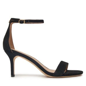 Sandały LAUREN RALPH LAUREN. Czarne sandały Lauren Ralph Lauren, bez wzorów, bez obcasa, na szpilce, bez zapięcia. Za 588,99 zł.