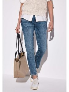 Street One Dżinsy - Regular fit - w kolorze niebieskim rozmiar: W31/L28. Niebieskie jeansy Street One, z aplikacjami, ze skóry. Za 166,88 zł.