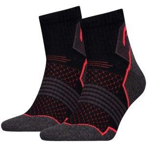 Oddychające unisex skarpetki do wędrówek - 2 pary Rozmiar 43-46. Czarne skarpetki Head, bez wzorów. Za 140,99 zł.