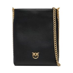 Torebka PINKO. Czarne torebki wieczorowe Pinko, bez wzorów, bez dodatków. Za 579,99 zł.