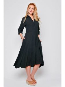 H.H.G. Sukienka w kolorze czarnym rozmiar: onesize. Czarne sukienki H.H.G., bez wzorów, z bawełny, bez kołnierzyka, bez ramiączek, midi. Za 74,63 zł.