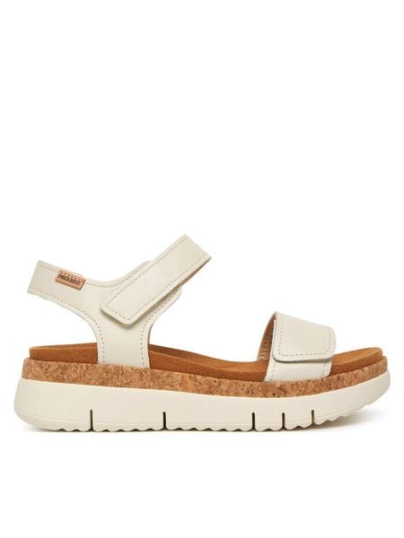 Pikolinos Sandały Palma W4N-0940 Biały. Białe sandały Pikolinos, bez wzorów, ze skóry, bez obcasa, na płaskiej podeszwie, bez zapięcia. Za 559,99 zł.