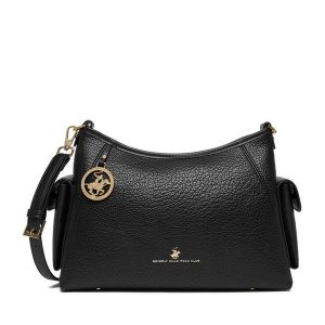 Torebka Beverly Hills Polo Club. Czarne listonoszki Beverly Hills Polo Club, bez wzorów, bez dodatków. Za 219,99 zł.