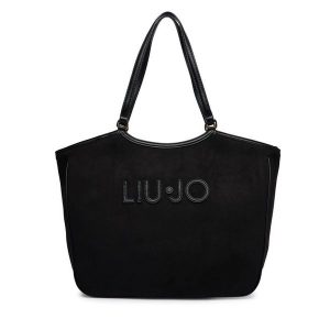 Torebka Liu Jo. Czarne shopper bag Liu Jo, bez wzorów, bez dodatków. Za 559,99 zł.