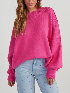 Milan Kiss Sweter w kolorze różowym rozmiar: M. Różowe swetry oversize Milan Kiss, m, bez wzorów, bez ramiączek. Za 193,24 zł.