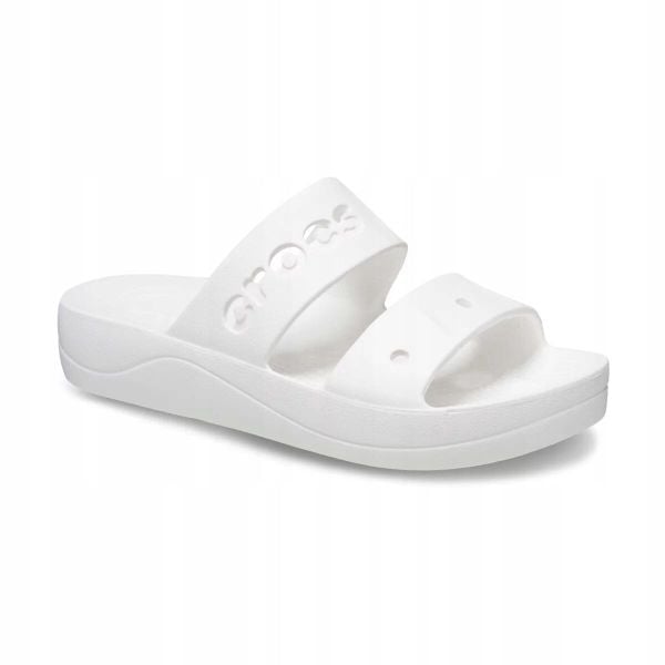 Klapki Dla Dorosłych Crocs Baya Platform. Brązowe klapki Crocs, bez wzorów, z materiału, bez obcasa. Za 139,99 zł.