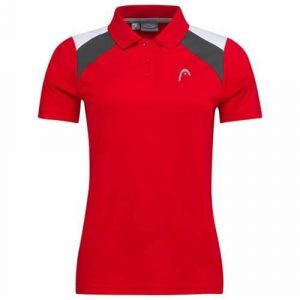 Koszulka polo damska CLUB 22 Tech. Czerwone bluzki Head, s, bez wzorów, z poliesteru, sportowe, bez kołnierzyka, bez ramiączek. W wyprzedaży za 140,00 zł.