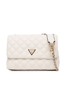 Guess Torebka Giully II HWQG96 73200 Biały. Białe torebki klasyczne Guess, z aplikacjami, ze skóry, bez dodatków. Za 399,99 zł.