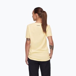Koszulka damska Mammut Core Classic. Żółte bluzki Mammut, bez wzorów, sportowe, bez kołnierzyka, bez ramiączek. Za 159,99 zł.