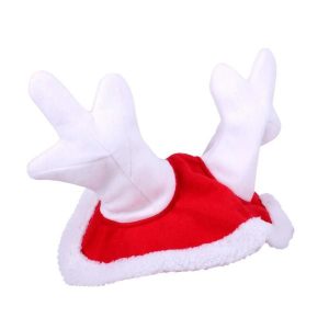 Czapka renifera - święta QHP. Czerwone czapki QHP, bez wzorów, z futra, wizytowe. Za 99,50 zł.