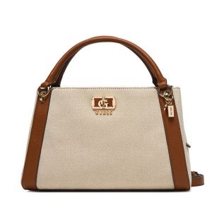 Torebka Guess. Brązowe kuferki Guess, z aplikacjami, bez dodatków. Za 679,99 zł.