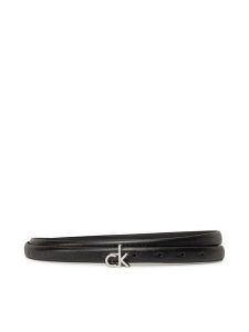 Calvin Klein Pasek Damski Ck Buckle Skinny Belt 1.5_Mono K60K612933 Czarny. Czarne paski Calvin Klein, bez wzorów, ze skóry. Za 129,99 zł.