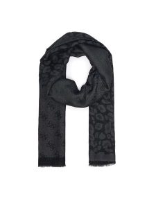 Guess Szal AW5531 VIS03 Czarny. Czarne szaliki Guess, z aplikacjami, z wiskozy. Za 234,99 zł.