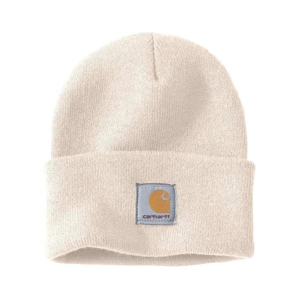 Czapka zimowa Carhartt Acrylic Watch Hat. Białe czapki CARHARTT, bez wzorów, sportowe. Za 74,00 zł.