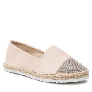 Espadryle Jenny Fairy. Brązowe espadryle Jenny Fairy, bez wzorów, bez obcasa. Za 99,99 zł.