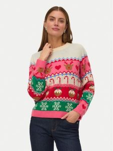 Vero Moda Sweter New Christmas 10334011 Kolorowy Regular Fit. Swetry klasyczne Vero Moda, xs, z syntetyku, bez kołnierzyka. Za 139,99 zł.